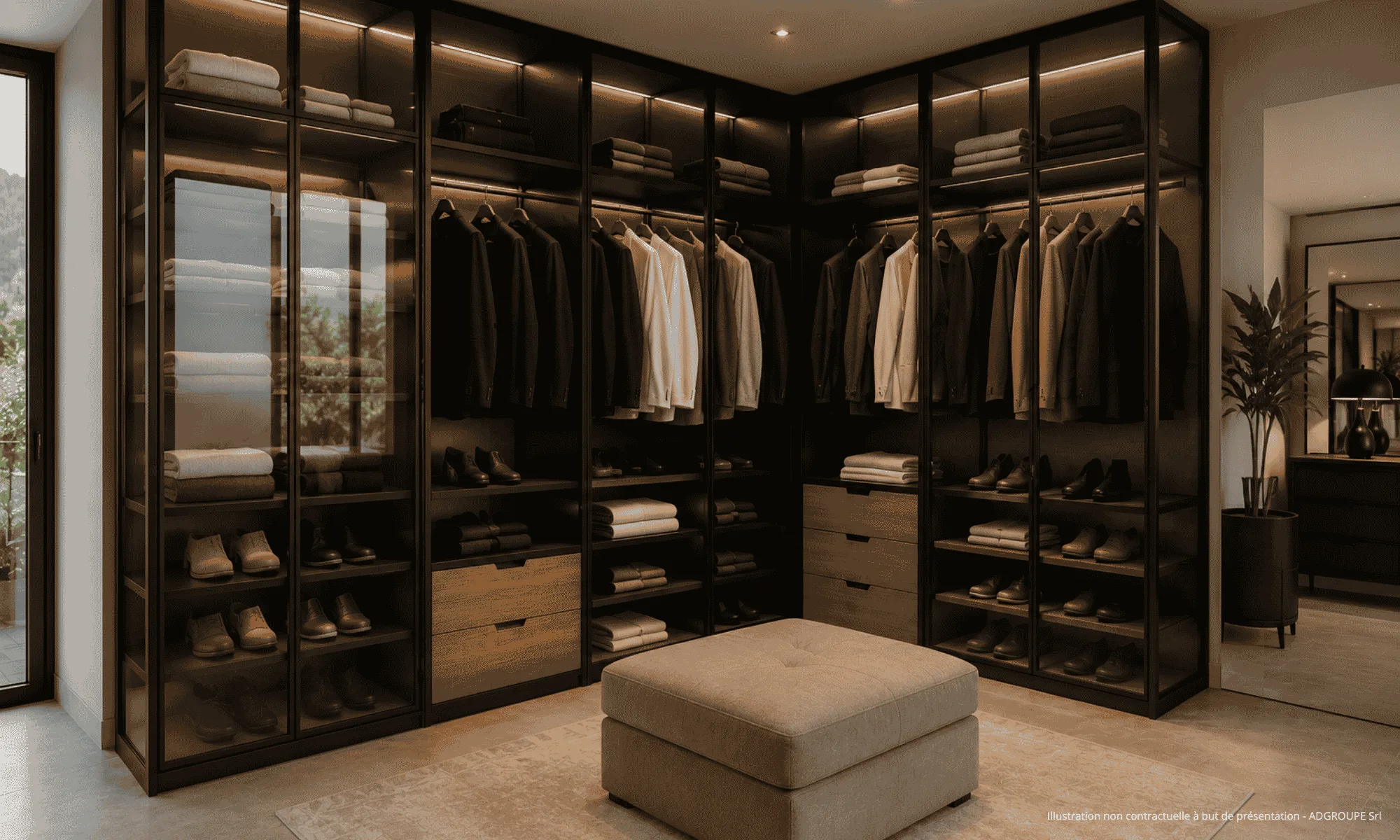 Dressing sur mesure en aluminium